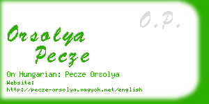 orsolya pecze business card